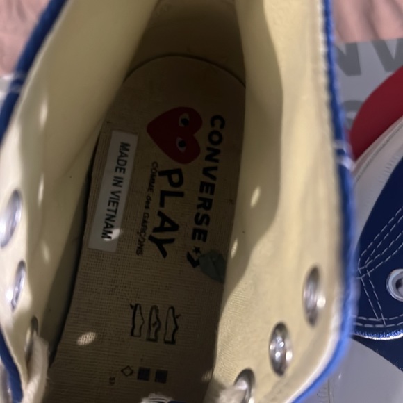CONVERSE x PLAY MENS SIZE 7 WOMENS SIZE 9 - Picture 6 of 8